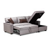 Baxton Studio Emile Light Grey Right Facing Storage Sectional Sofa with Pull-Out Bed 157-9567